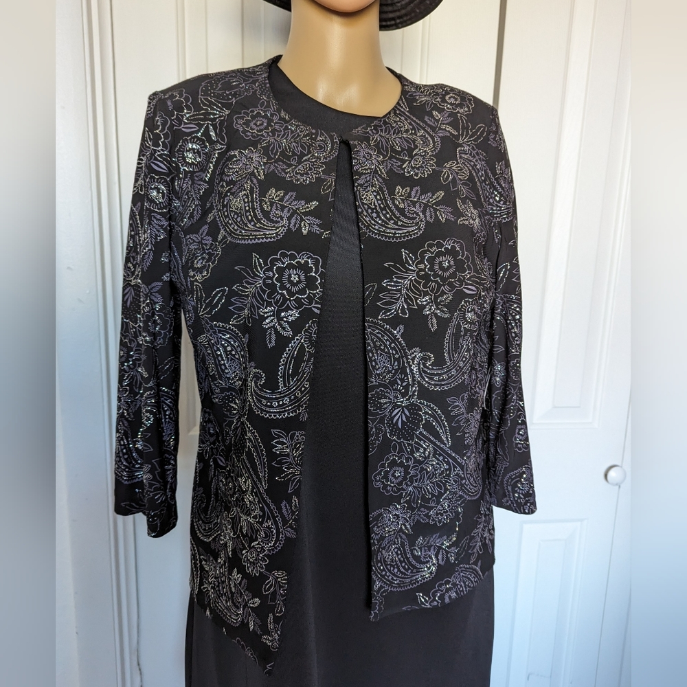 JESSICA HOWARD New Womens New Black With Jacket Fit + Flare Dress Size 8.